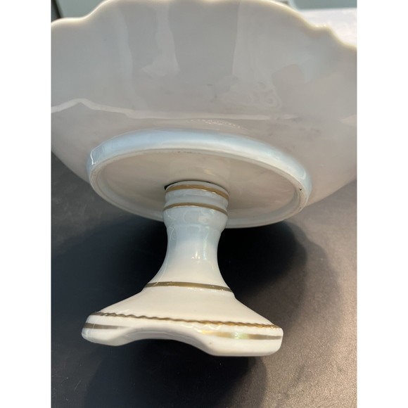 Vintage Kalk Porcelain Japan Floral Footed Pedestal Candy Mint Dish - Picture 7 of 13